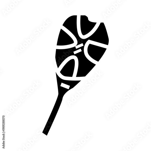 electric mosquito racket glyph solid style icon vector