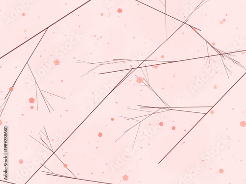 Japanese Sakura Cherry Tree Pattern Background
