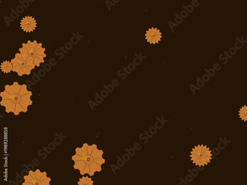 Industrial Steampunk Gears Clockwork Pattern Design