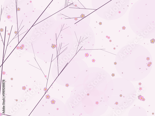 Spring Cherry Blossom Floral Pattern Design