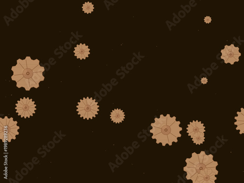 Victorian Steampunk Cog Gear Pattern Design