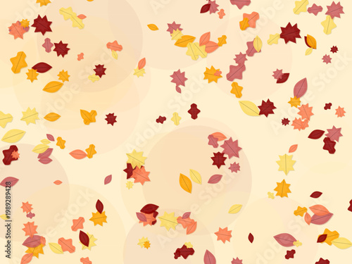 Autumn Leaves Fall Maple Pattern Seasonal Background