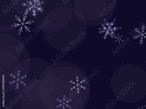 Winter Snowflake Frost Pattern Holiday Design