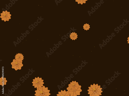 Industrial Steampunk Gears Clockwork Pattern Design