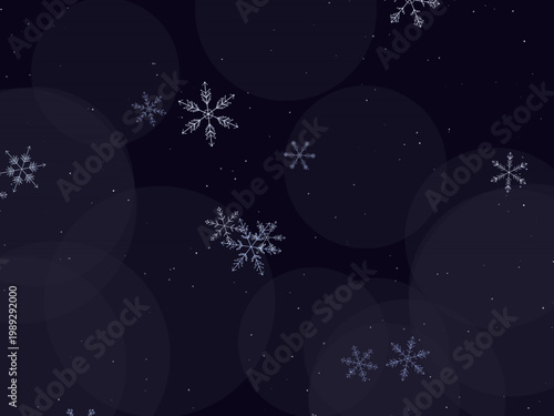 Winter Snowflake Frost Pattern Holiday Design