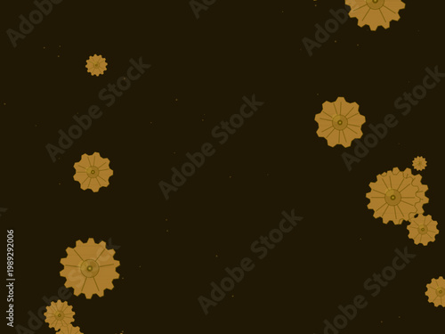 Industrial Steampunk Gears Clockwork Pattern Design