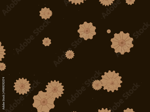 Mechanical Gear Steampunk Pattern Vintage Background