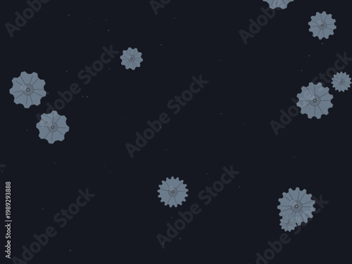 Industrial Steampunk Gears Clockwork Pattern Design