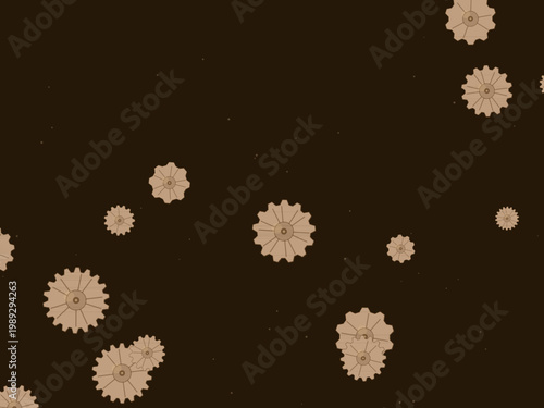 Mechanical Gear Steampunk Pattern Vintage Background