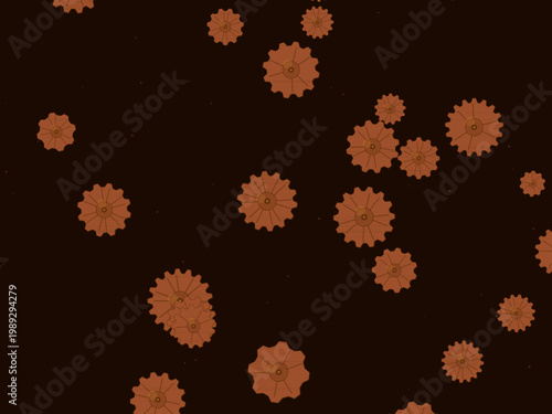 Steampunk Gears Mechanical Pattern Industrial Background