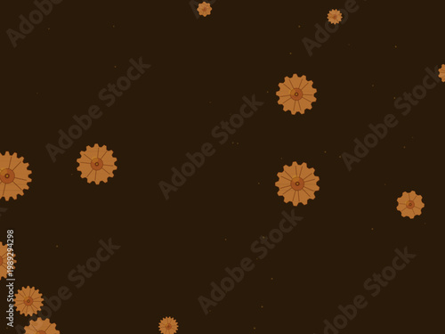 Industrial Steampunk Gears Clockwork Pattern Design
