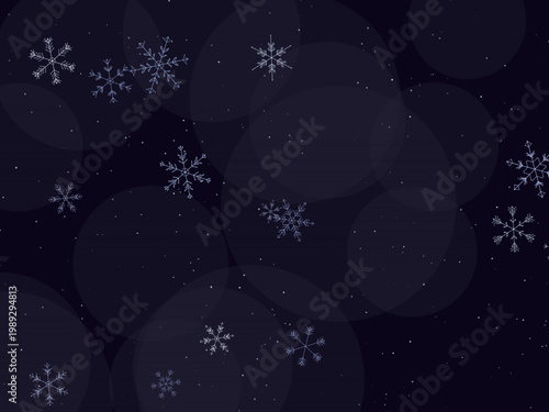 Winter Snowflake Frost Pattern Holiday Design