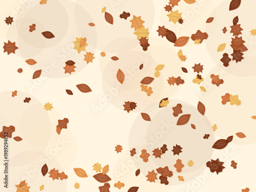 Maple Oak Autumn Leaves Pattern Fall Background