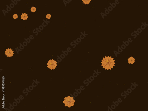 Industrial Steampunk Gears Clockwork Pattern Design