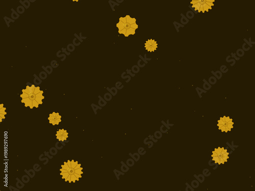 Industrial Steampunk Gears Clockwork Pattern Design