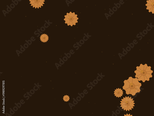 Brass Gear Cog Steampunk Pattern Background