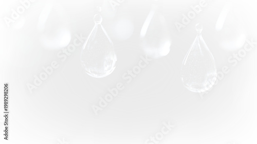 Schilderij op canvas Droplets of water fall against contrasting backgrounds capturing moments of time