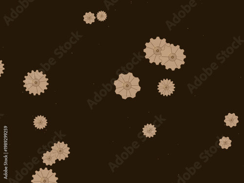 Mechanical Gear Steampunk Pattern Vintage Background