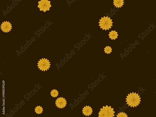 Brass Gear Cog Steampunk Pattern Background
