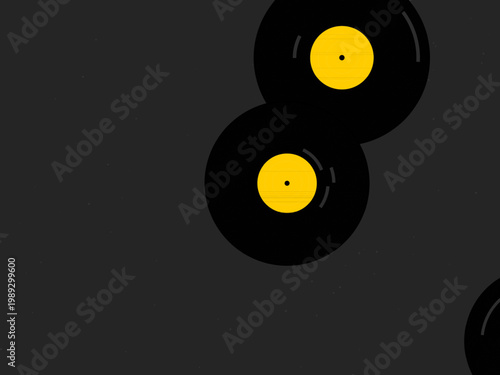 Vintage Record Vinyl Groove Music Pattern Design Backdrop