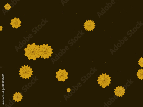 Steampunk Gears Mechanical Pattern Industrial Background