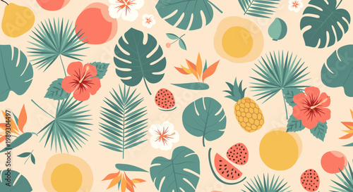 A vibrant and stylized illustration evokes a sense of tranquility and natural beauty. Perfect for marketing materials, website design, or social media