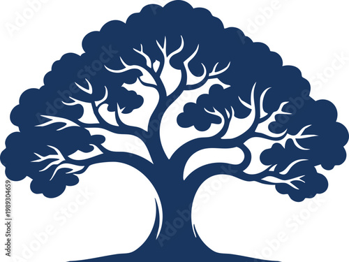 Majestic Tree Silhouette Vector Illustration