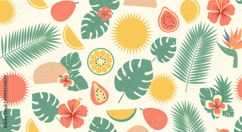 Vibrant illustration evokes a sense of warmth, growth, and positive energy. Ideal for branding, website design, or adding a touch of summer to social 