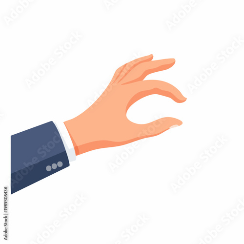 Hand gesture illustration indicating a small size or a tiny amount, symbolizing a minimal quantity or a slight difference in scale, visually representing the concept of 'just a little bit'