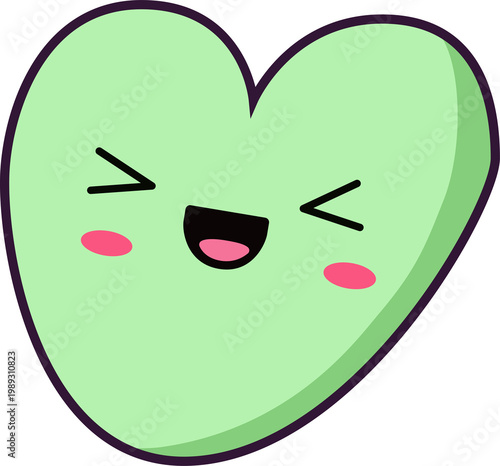 Colorful Smiling Heart Character