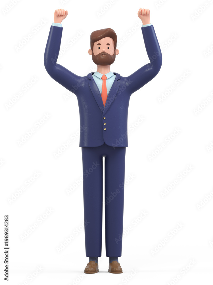 Fototapeta premium Man making peace signs