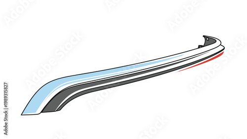 Shiny chrome front or rear car bumper part for automotive repair and vehicle maintenance displayed on a plain white background.