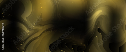 Glassy yellow gradient on a dark background with a luminous abstract design