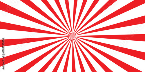 red Sunburst for the background. flag of japanese. The rising sun. vector.