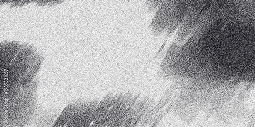 Abstract monochrome textured background with grainy effect and diagonal brush stroke patterns creating a dynamic and artistic visual element for design projects