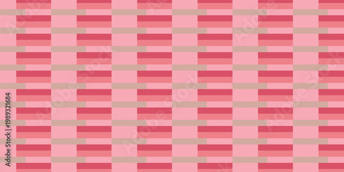 pink gradient strip stair step of block square repeat pattern, replete image, design for fabric printing, patter print, V shape