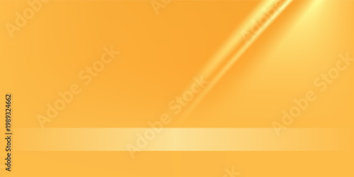 Yellow background. Yellow Background Empty Room Studio with table. Space for selling products on the website. Business backdrop. Vector illustration.