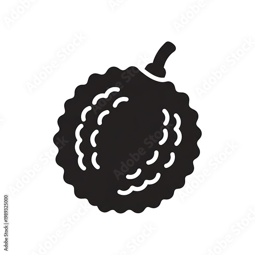 Black silhouette of fruit icon.