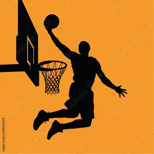 Man dunking basketball with athleticism and skill.