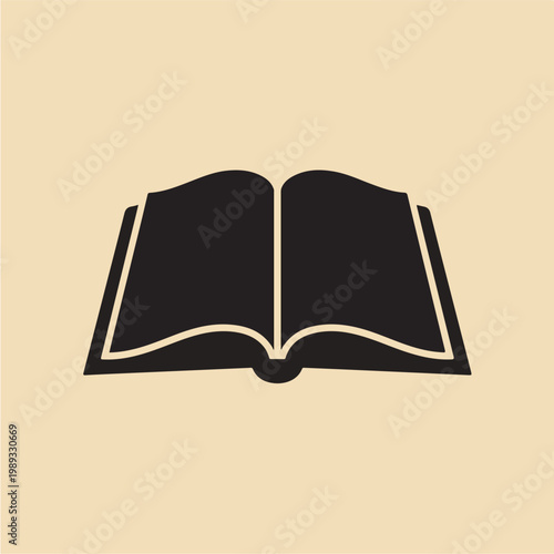 Open Book Icon Illustration.
