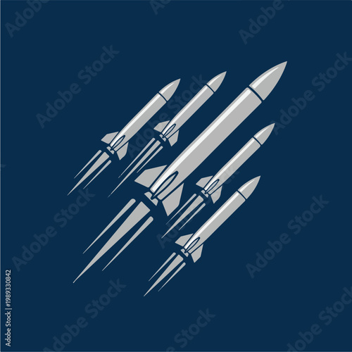 Rockets Flying in Formation.