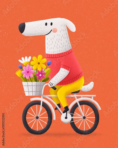 Bright Red Rectangle with White Dots on a Gray Background