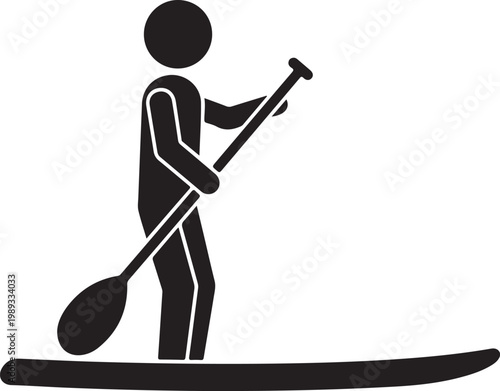 Stand up paddle pictogram