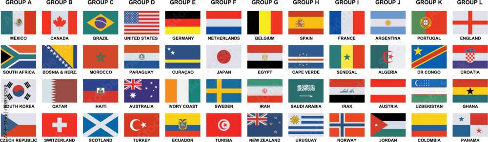 Obraz premium Flags of different countries 