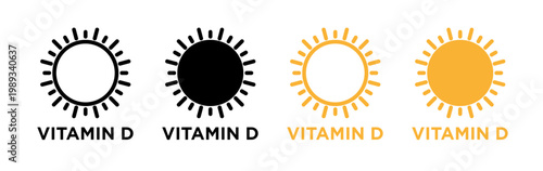 Vitamin d icons collection