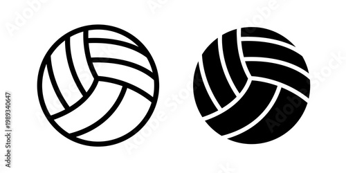 Volleyball icons collection