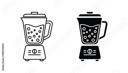 Blender Icon Drink Preparation Kitchen Appliance UI Graphic Vector