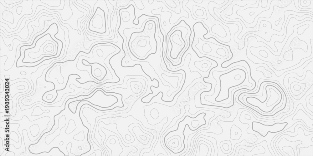 Obraz premium Modern Minimal Topographic Contour Line Pattern with Elegant Line Composition Geographic Elevation Surface Texture Background with Seamless Abstract Design