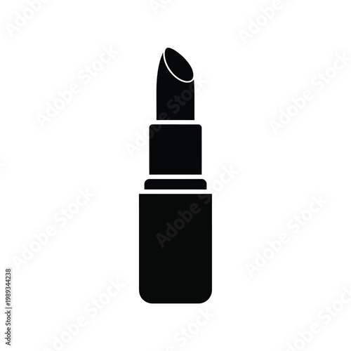 Classic lipstick tube vector graphic for beauty salon and cosmetic product design applications