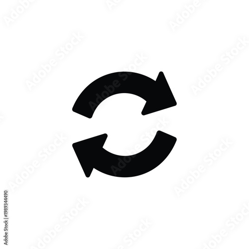 Sync and refresh arrows icon for data synchronization and application update functions
